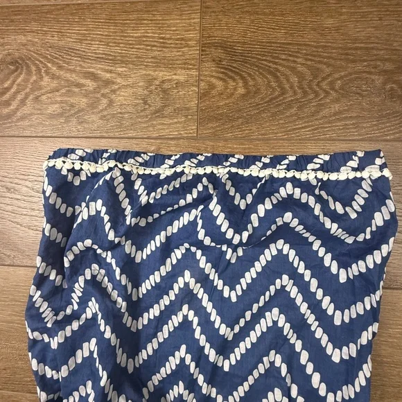 Mud Pie Women's Allison Strapless Navy Blue Chevron Swim Cover-Up NWT L (12-14) - Picture 5 of 10